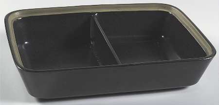 Kismet Blue Rectangular Covered Divided Vegetable No Lid