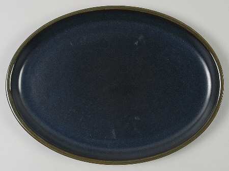 Kismet Blue 12" Oval Serving Platter
