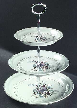 Lorraine 13 7/8"-14 1/4" 3-Tiered Serving Tray(DP,SP,BB) HC