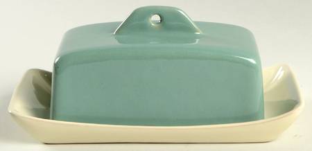 Manor Green Rectangular Covered Butter