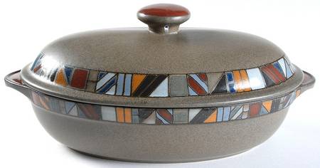 Marrakesh 2 Quart Oval Covered Casserole