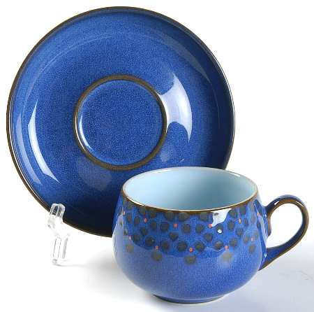 Midnight Flat Cup & Saucer Set