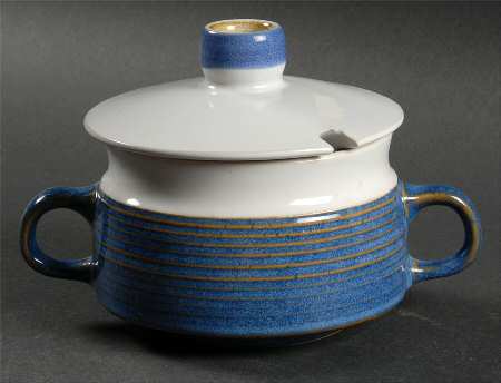 Moonstone Blue Sugar Bowl & Lid
