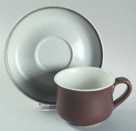 Potpourri Honey (Floral) Flat Cup & Saucer Set