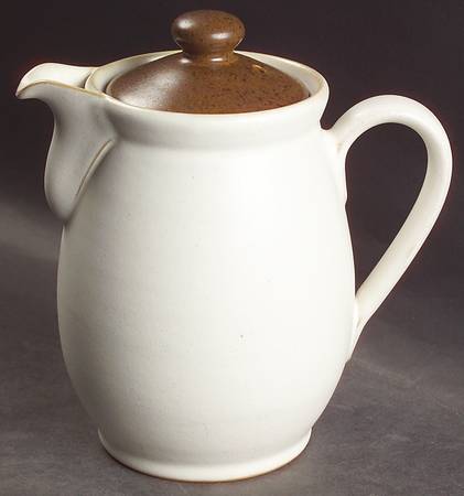 Potpourri White Coffee Pot & Lid