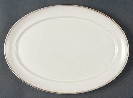 Potpourri White 12" Oval Serving Platter