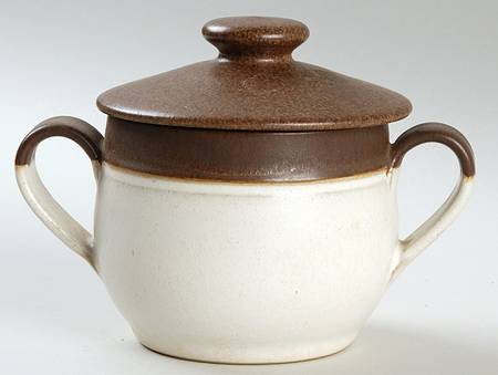 Potpourri White Sugar Bowl & Lid