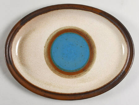 Potter's Wheel Blue 12" Oval Serving Platter