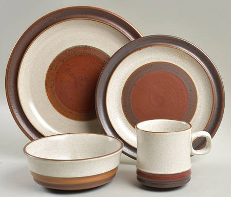 Potter's Wheel Rust Red 4 Piece Place Setting