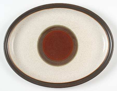 Potter's Wheel Rust Red 13" Oval Serving Platter