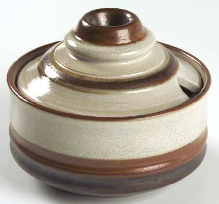 Potter's Wheel Rust Red Sugar Bowl & Lid