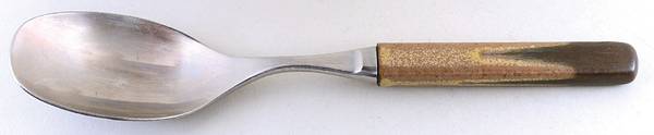 Romany Brown Salad Serving Spoon with Stainless Bowl