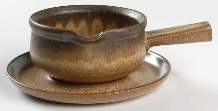 Romany Brown Gravy Boat & Underplate