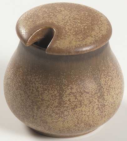Romany Brown Mustard Jar & Lid