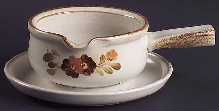 Serenade (Stoneware) Gravy Boat & Underplate