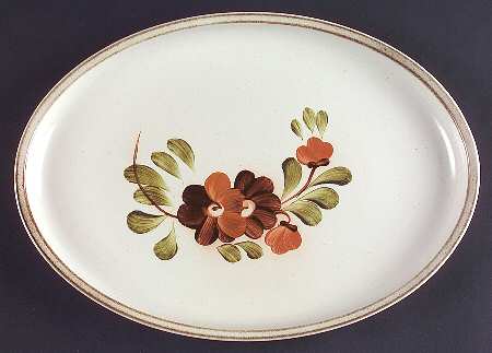 Serenade (Stoneware) 12" Oval Serving Platter