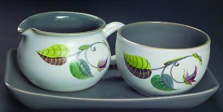 Spring Creamer & Open Sugar with Tray