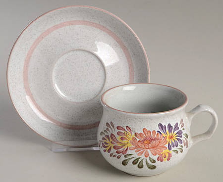 Summer Fields Flat Cup & Saucer Set