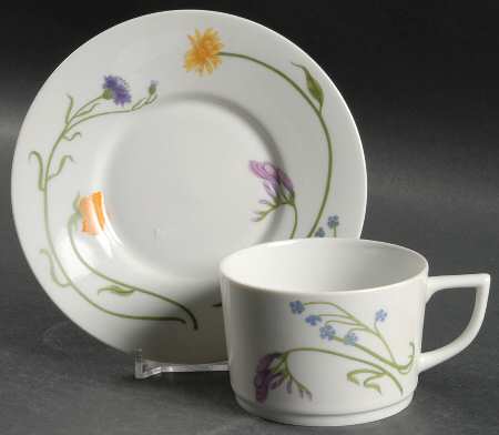 Summer Song Flat Cup & Saucer Set
