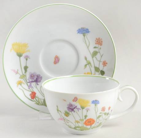 Wonderland Flat Cup & Saucer Set