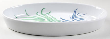 Hibiscus 14" Oval Baker