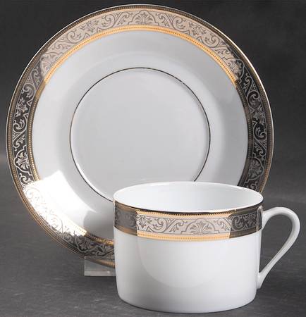 Orleans Flat Cup & Saucer Set