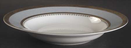 Samarcande Light Blue Rim Soup Bowl