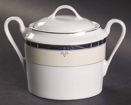 Scala Blue Sugar Bowl & Lid