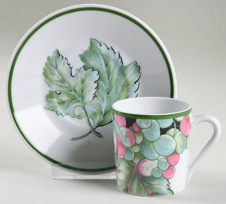 Vendanges Flat Demitasse Cup & Saucer Set