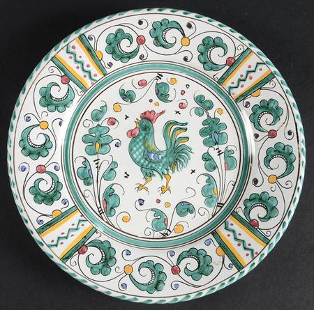 Green Rooster (Orvieto) Bread & Butter Plate