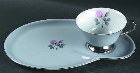Rose Deville Snack Plate & Cup Set