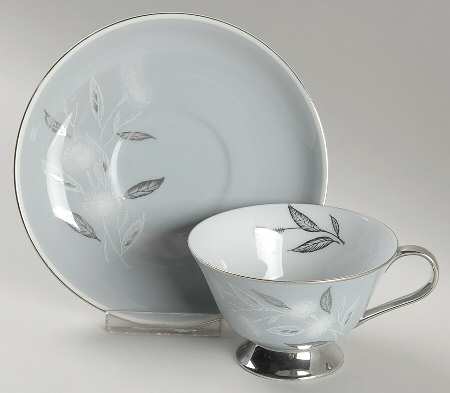 Sapphire Footed Cup & Saucer Set