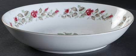 Moss Rose 10" Oval Vegetable Bowl