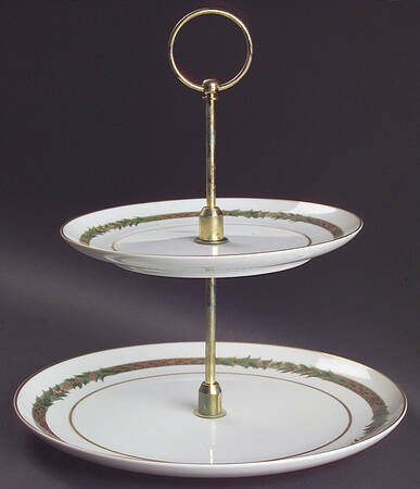Christmas Classic 2 Tiered Serving Tray (Dinner & Salad Plate)