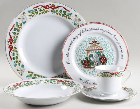 Twelve Days of Christmas 5 Piece Place Setting