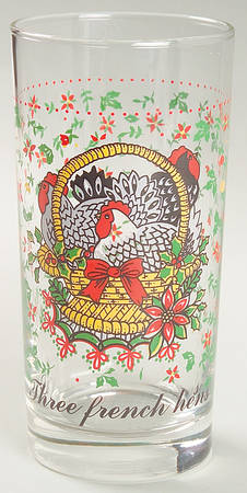 Twelve Days of Christmas 10 Oz Glassware Tumbler