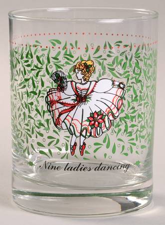 Twelve Days of Christmas 12 Oz Glassware Tumbler