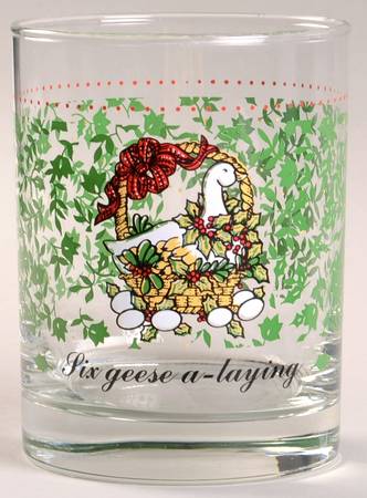 Twelve Days of Christmas 12 Oz Glassware Tumbler