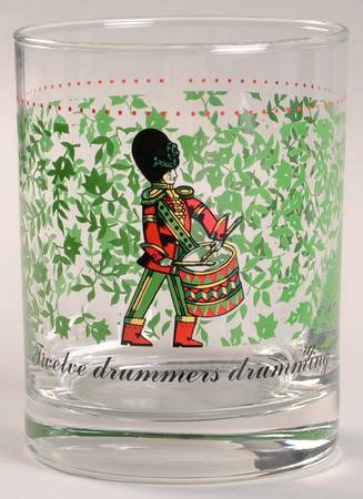 Twelve Days of Christmas 12 Oz Glassware Tumbler
