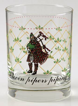 Twelve Days of Christmas 12 Oz Glassware Tumbler