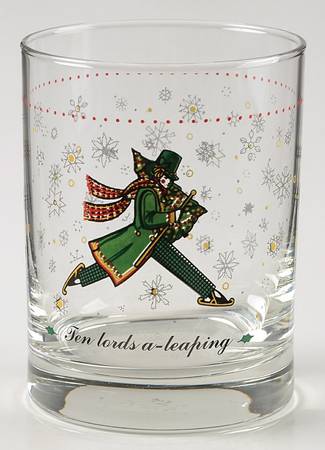 Twelve Days of Christmas 12 Oz Glassware Tumbler