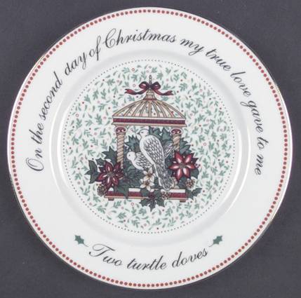 Twelve Days of Christmas Salad Plate