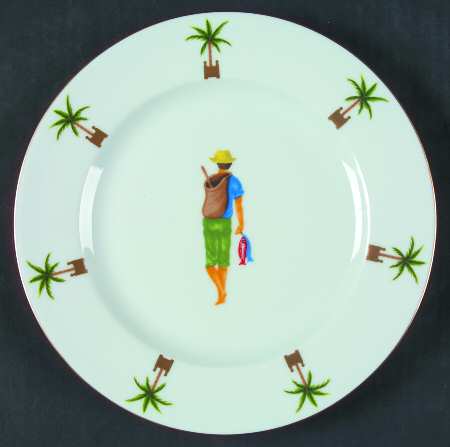 Caraibes Tropical Island Salad/Dessert Plate