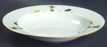 Caraibes Tropical Island Rim Soup Bowl