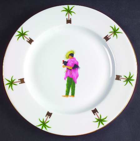 Caraibes Tropical Island Salad/Dessert Plate