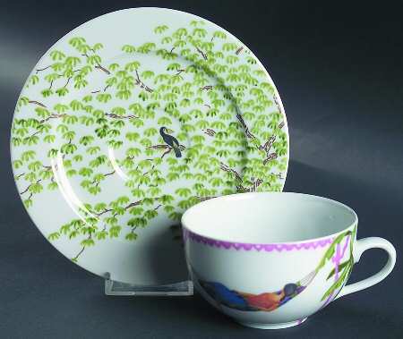 Caraibes Tropical Island Flat Cup & Saucer Set