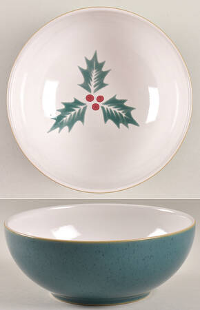 Harlequin Holly Green Soup/Cereal Bowl