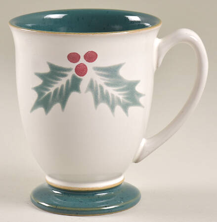 Harlequin Holly Green Footed Mug
