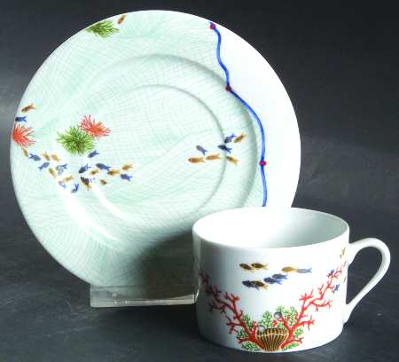 Mer De Corail Flat Cup & Saucer Set