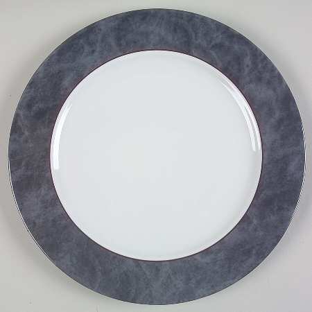 Indienne Gris Service Plate (Charger) by Philippe Deshoulieres